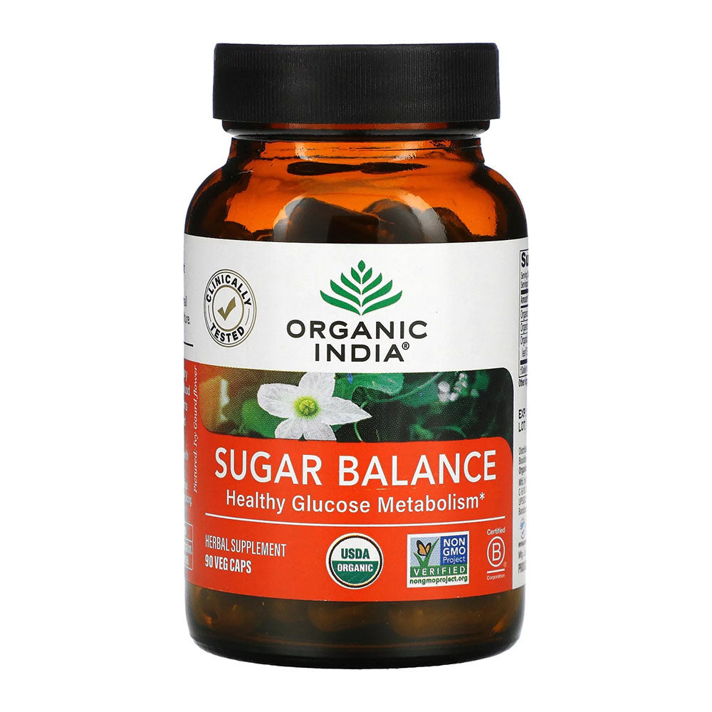 Organic India Sugar Balance Healthy Metabolism Capsules, 90 Ea